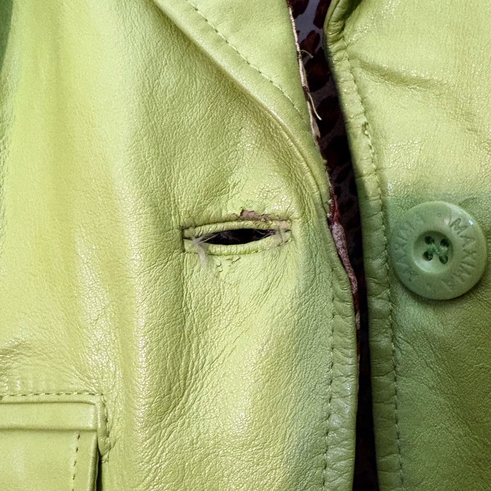 Green Leather Jacket - image 6